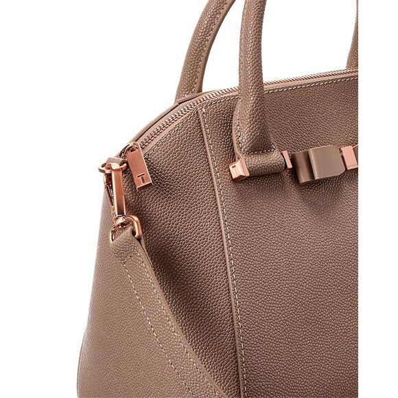 Ted Baker Janne Bow Detail Zip Leather Tote - Picture 3 of 4